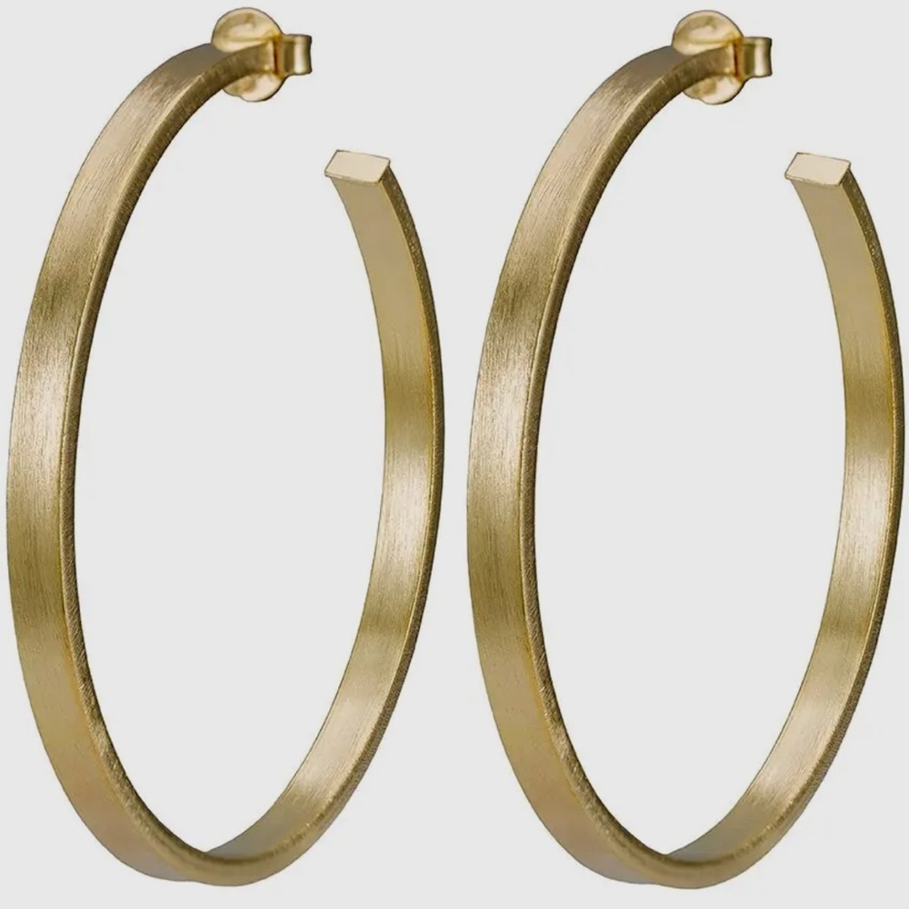 Sheila Fajl Gold Lunaria Hoop Earrings